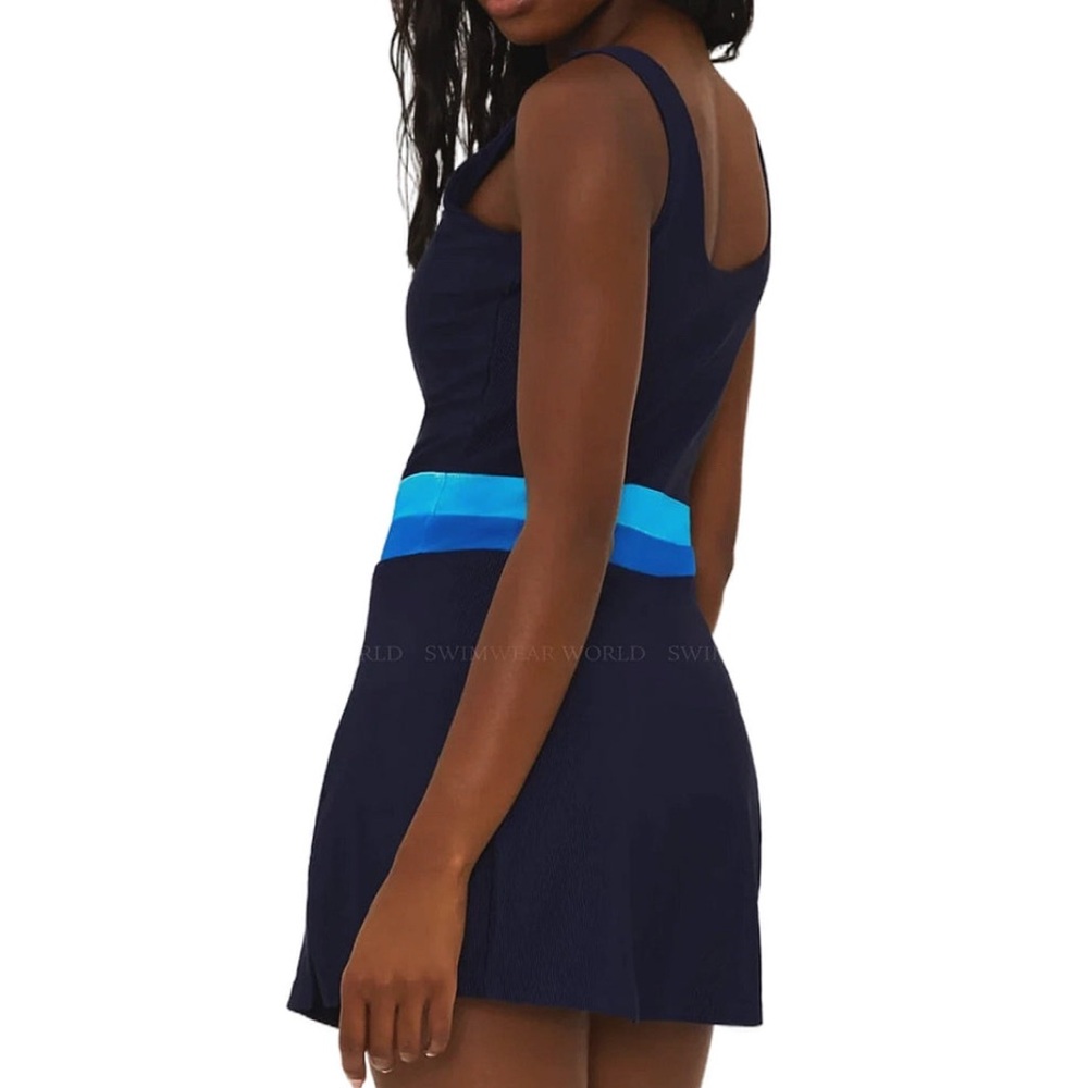 Beach Riot Remy Tennis Navy Dress with Blue Accent